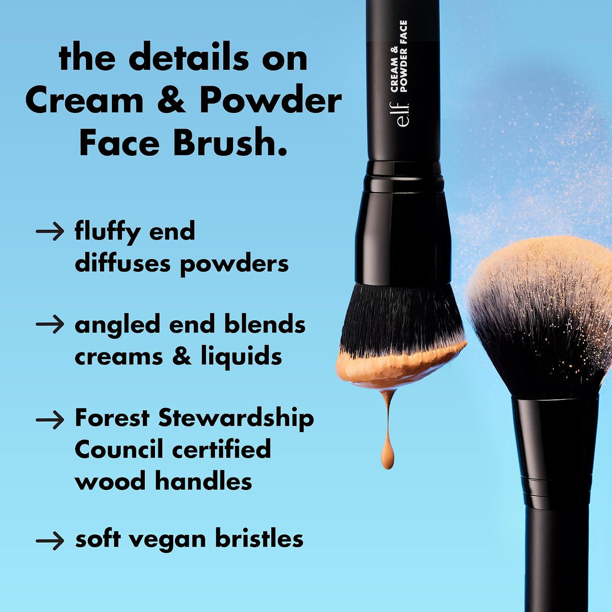 e.l.f. Dual-Ended Cream + Powder Brush