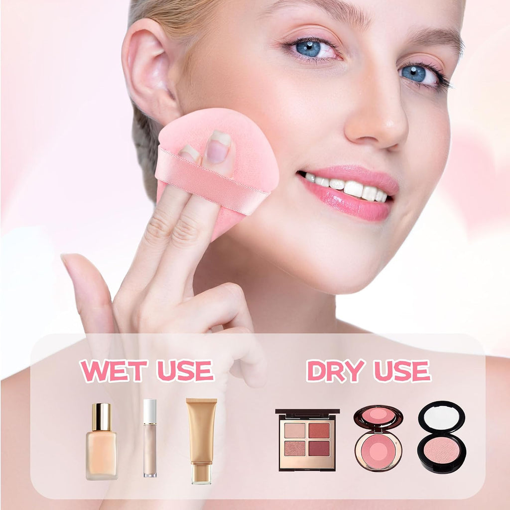 8 Pieces Triangle Powder Puff Face Soft Triangle Makeup Puff Velour Cosmetic Foundation Blender Sponge Beauty Makeup Tools