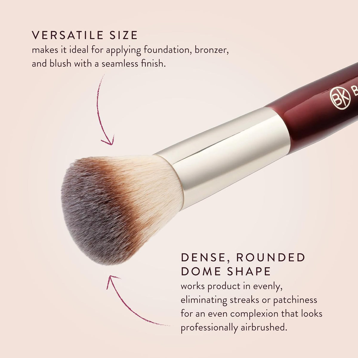BK BEAUTY 106 Round Foundation Brush for Liquid & Cream Foundation
