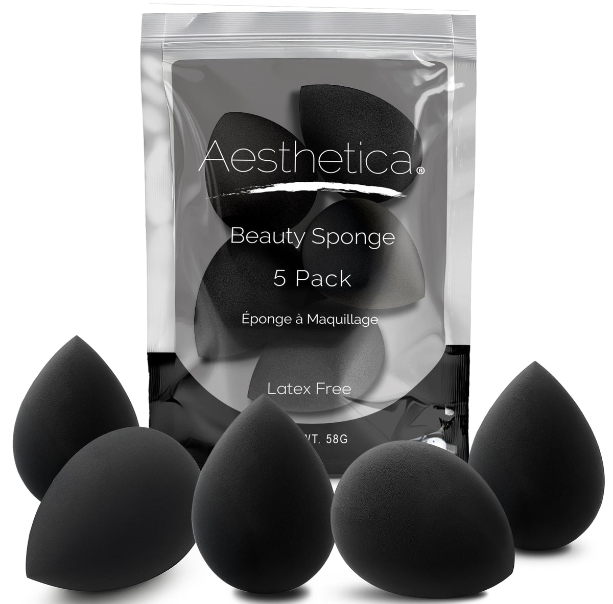 Aesthetica Beauty Sponge Blender, Latex Free & Vegan Makeup Sponge Blender
