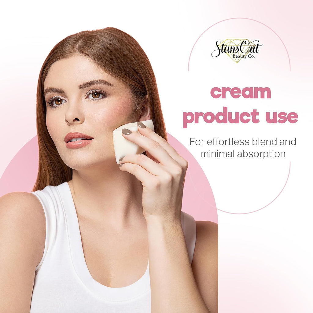 StansOut Memory Foam Makeup Sponge – No-Water-Needed Blender for Liquid, Cream & Powder Foundation – Airbrush Finish, Flawless Application