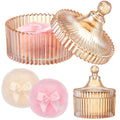 Tioncy 3 Pcs Large Dusting Powder Container with Puff Set, Classic, Clear