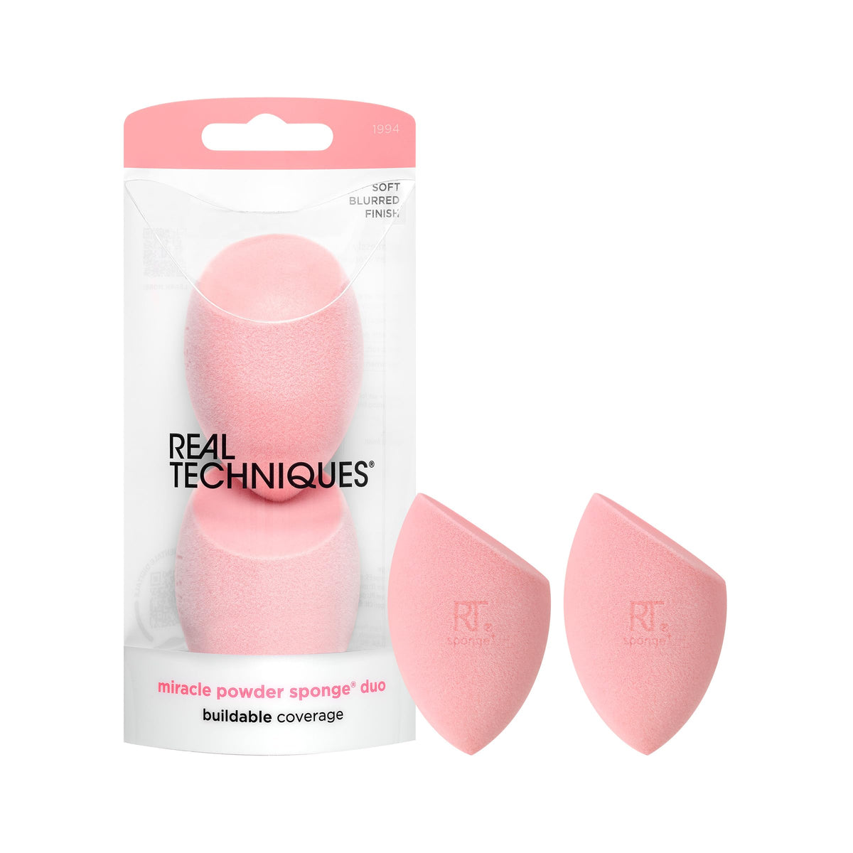 Real Techniques Miracle Mattifying Makeup Sponge Duo for Foundation