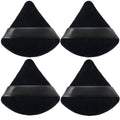 ZHIYE 4pcs Triangle Powder Puffs, Reusable Face Makeup Puff, Multifunctional Facial Makeup Tool Wet, Dry Dual-Use Makeup Sponge for BB CC Cream Liquid Foundation(BLack)