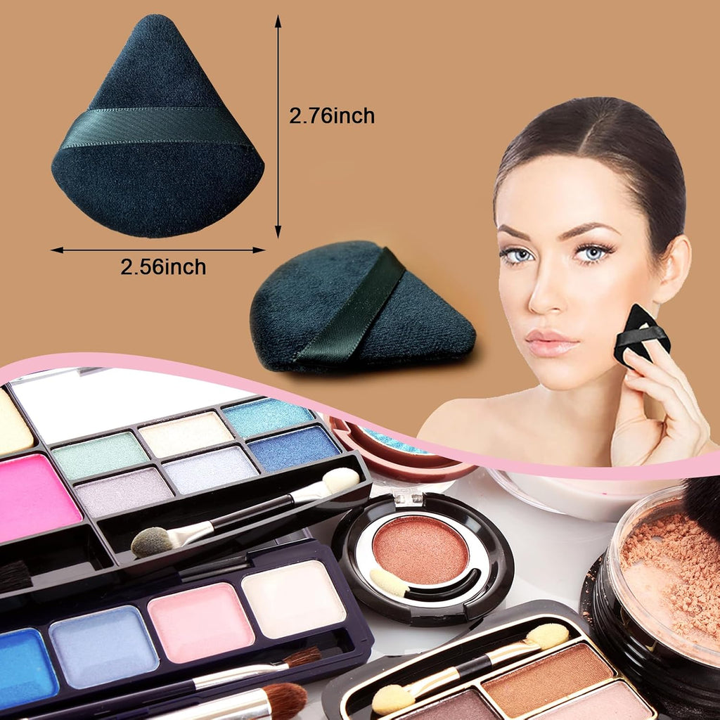 16 pcs Triangle Powder Puff Makeup Puff:Setting Powder Puff Powder Puffs for Face Powder for Loose Powder Cosmetic Foundation Makeup Sponge