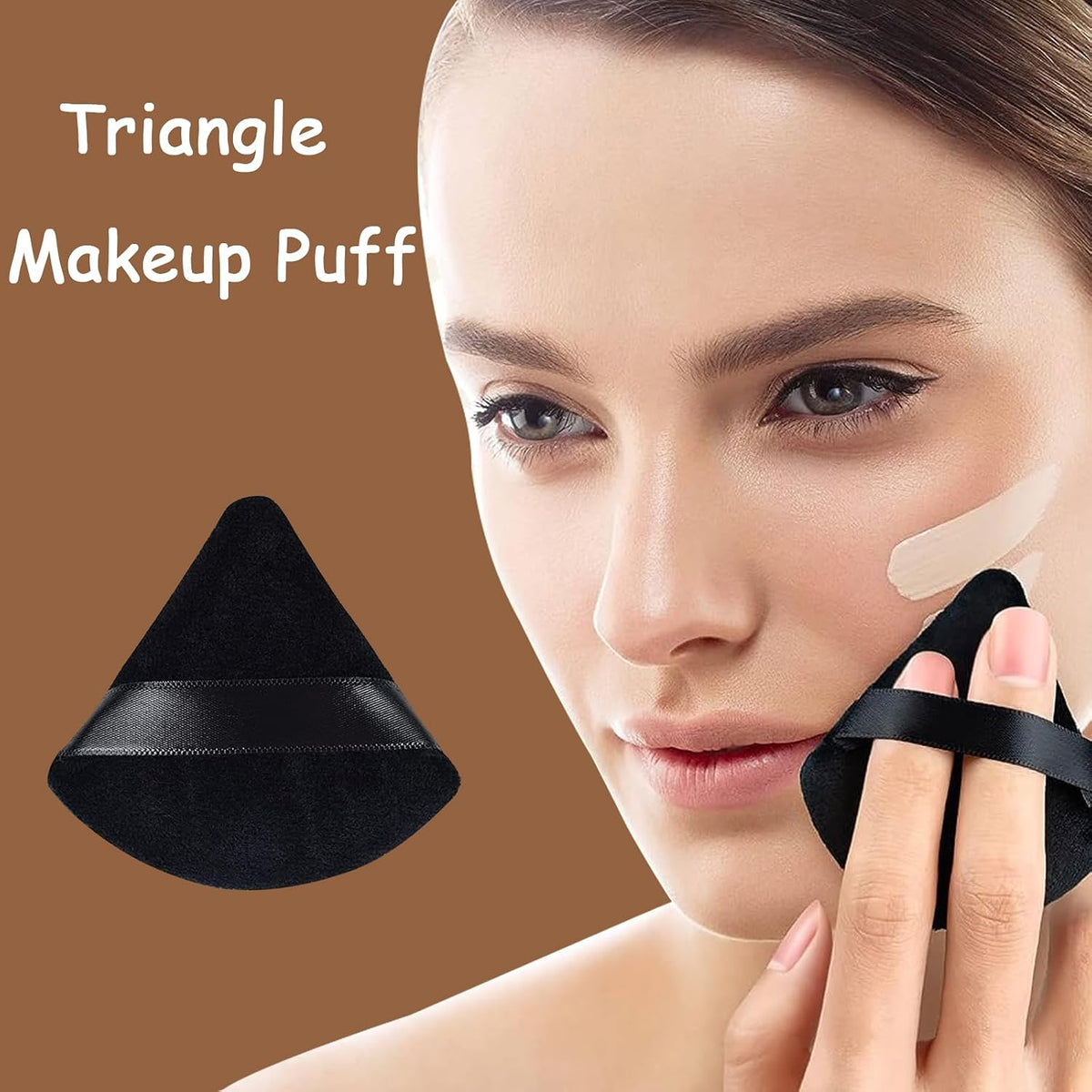 16 pcs Triangle Powder Puff Makeup Puff:Setting Powder Puff Powder Puffs for Face Powder for Loose Powder Cosmetic Foundation Makeup Sponge