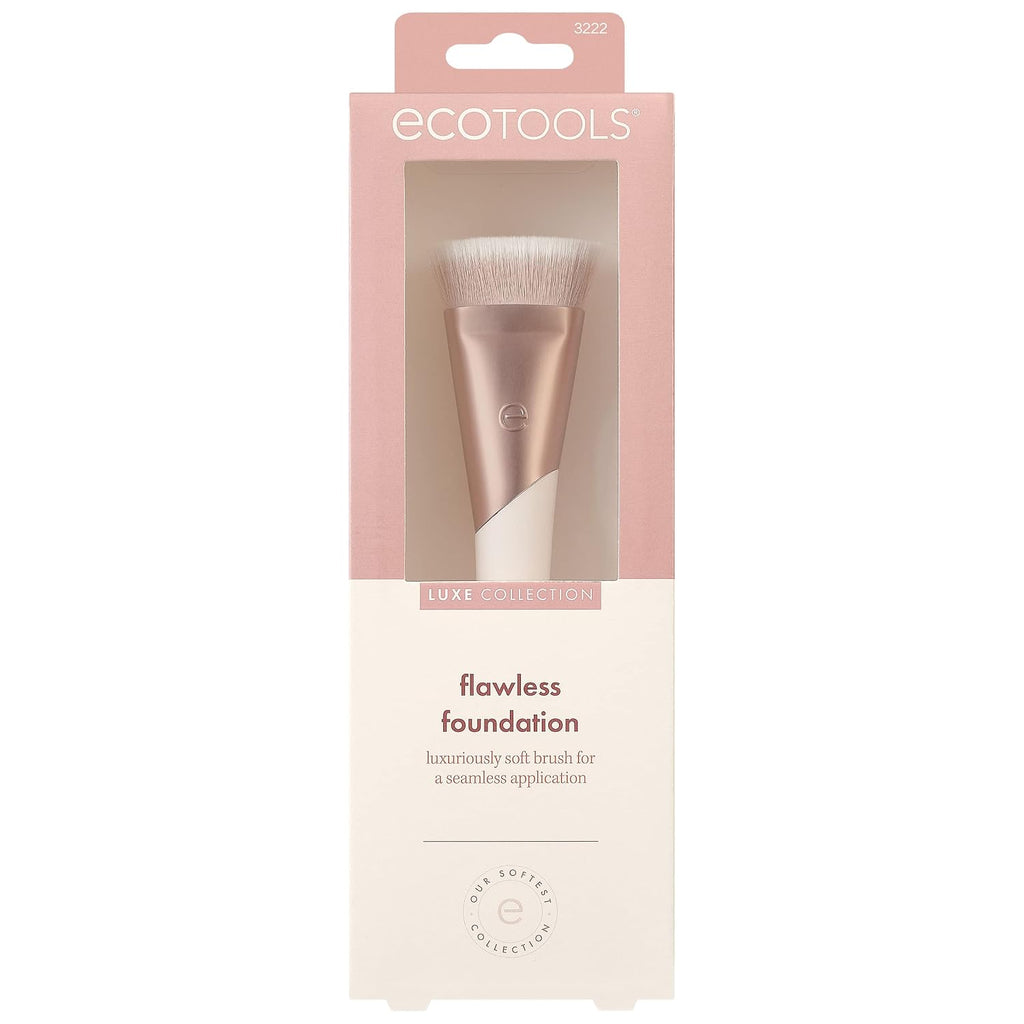 EcoTools Luxe Flawless Foundation Makeup Brush for Liquid, Cream Foundation