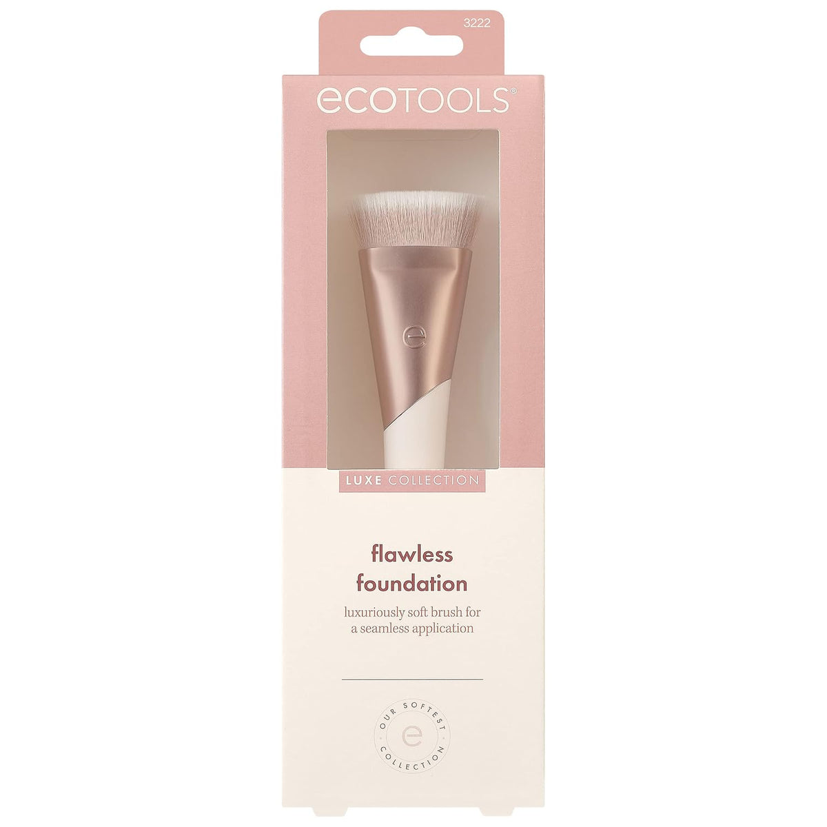 EcoTools Luxe Flawless Foundation Makeup Brush for Liquid, Cream Foundation