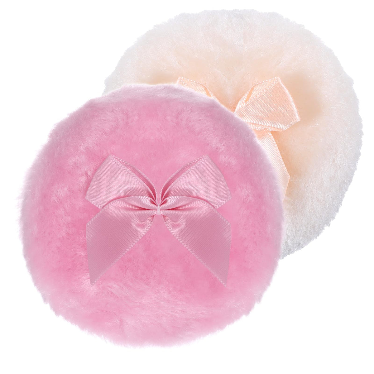 2 Pcs Large Body Powder Puff, 3.5 Inch Powder Puff for Body Powder, Soft Washable Reusable Dusting Powder Puff, Big Fluffy Powder Puff for Wet Dry Makeup Face Body