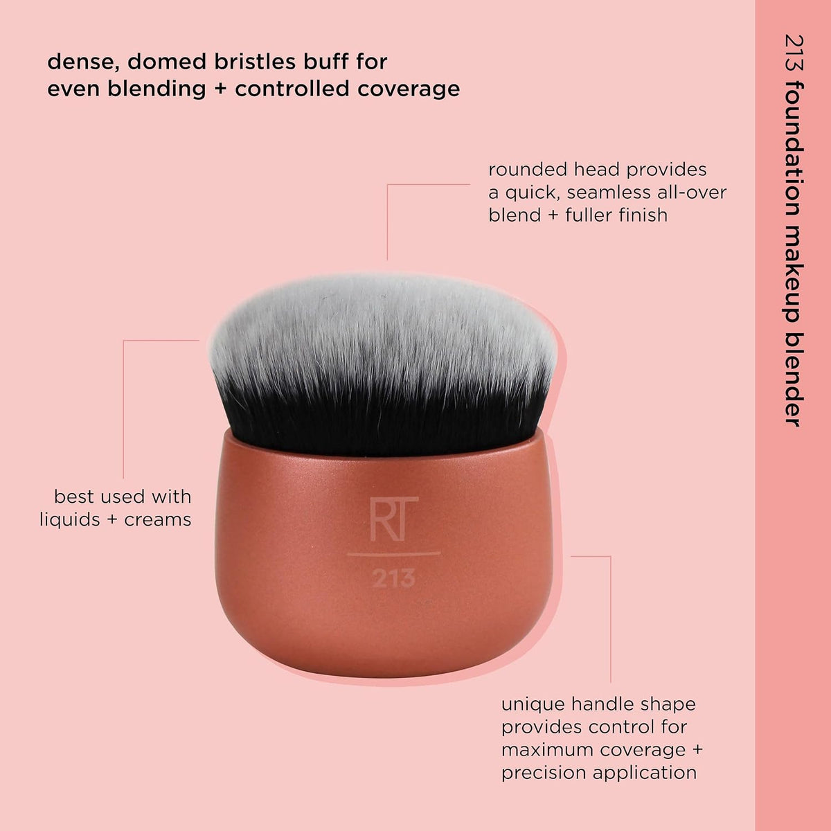 Real Techniques Makeup Blender, Kabuki Brush for Face or Body Makeup