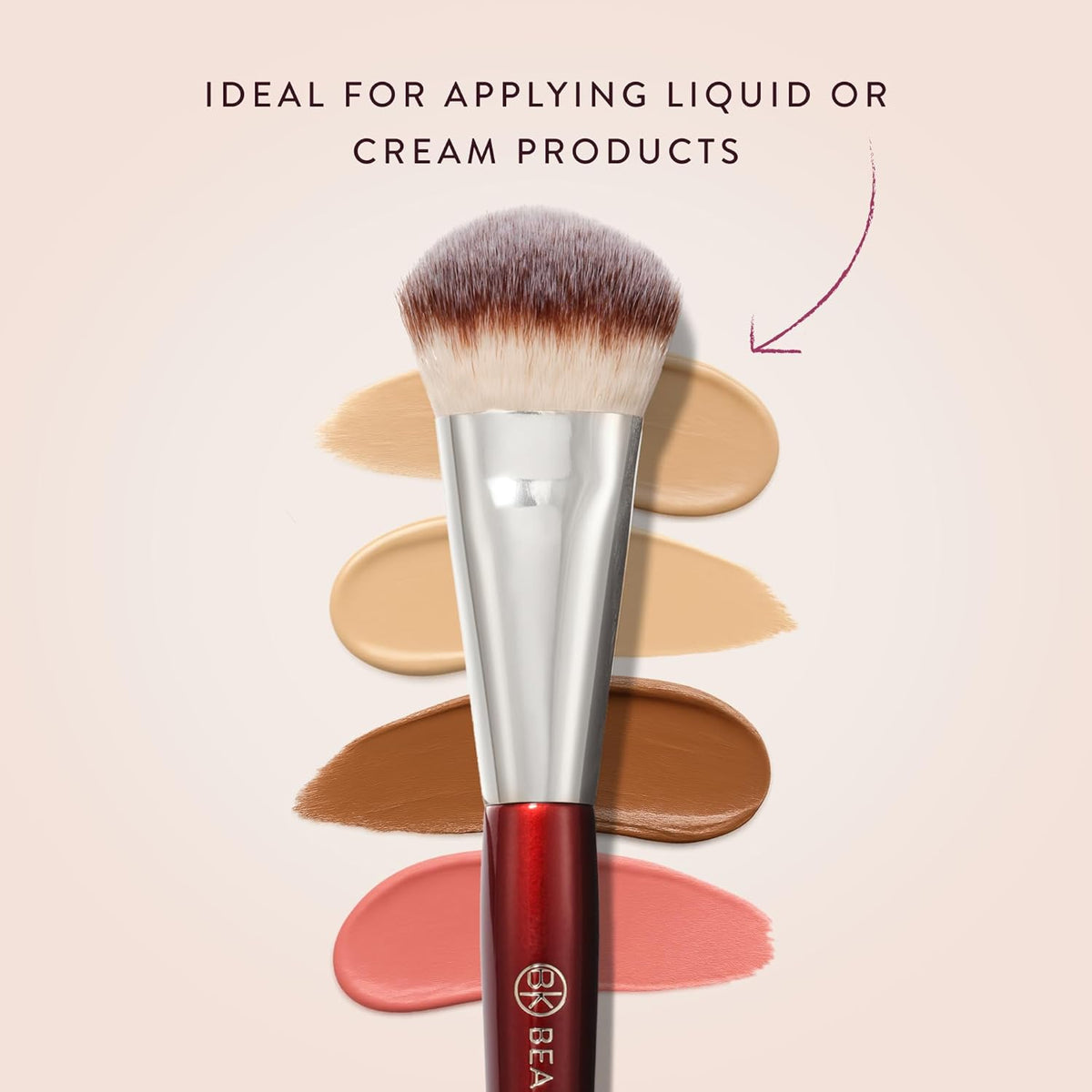 BK BEAUTY 109 Mini Contoured Foundation Brush for Liquid & Cream