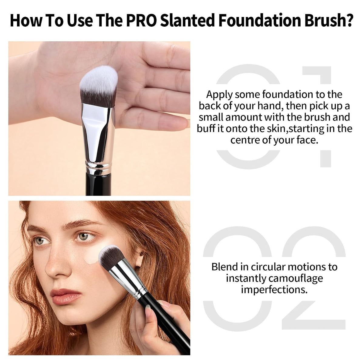 EIGSHOW Pro Slanted Kabuki Foundation Brush, Premium Makeup Brush