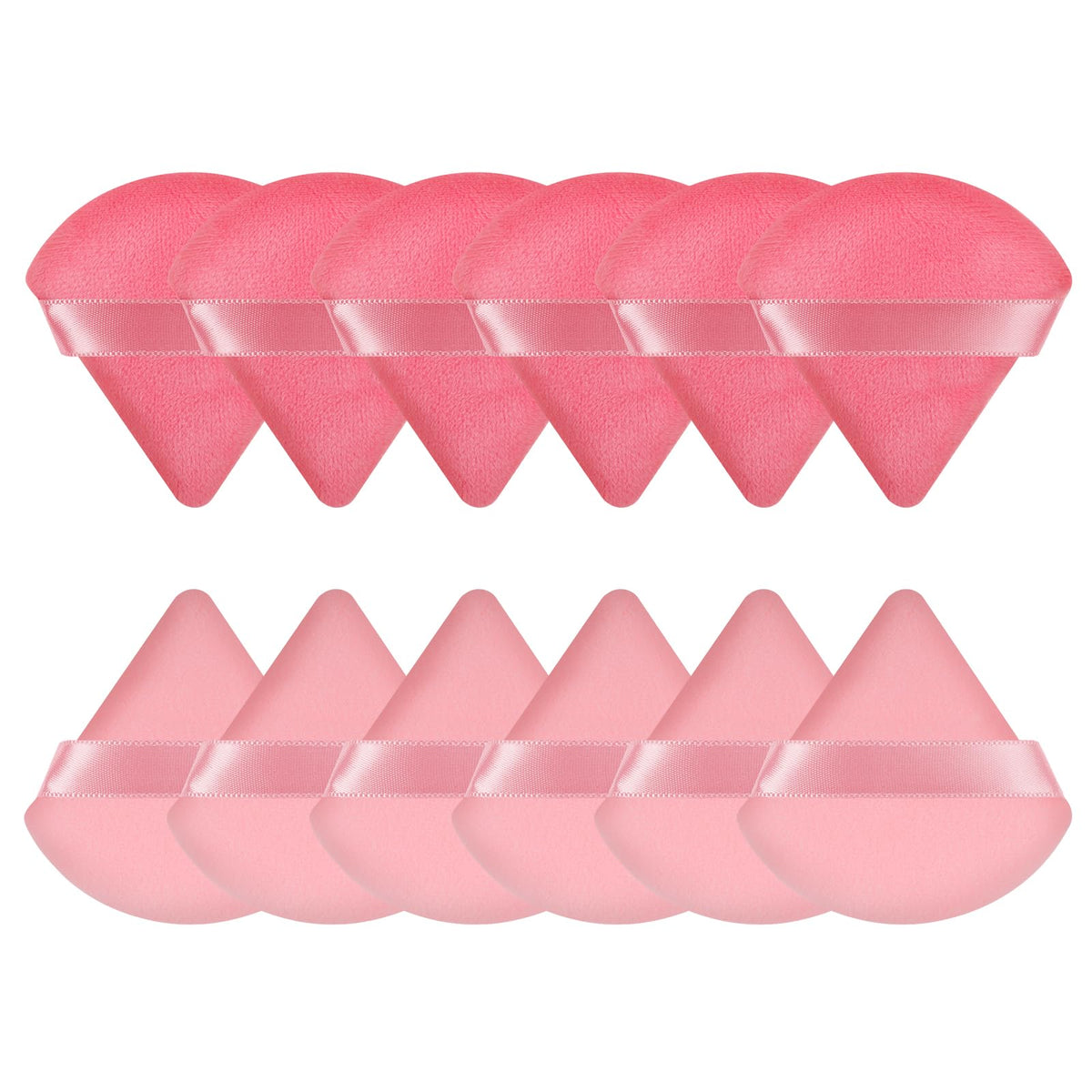 Pimoys Powder Puffs, 12 Pack Triangle Makeup Sponges, Black