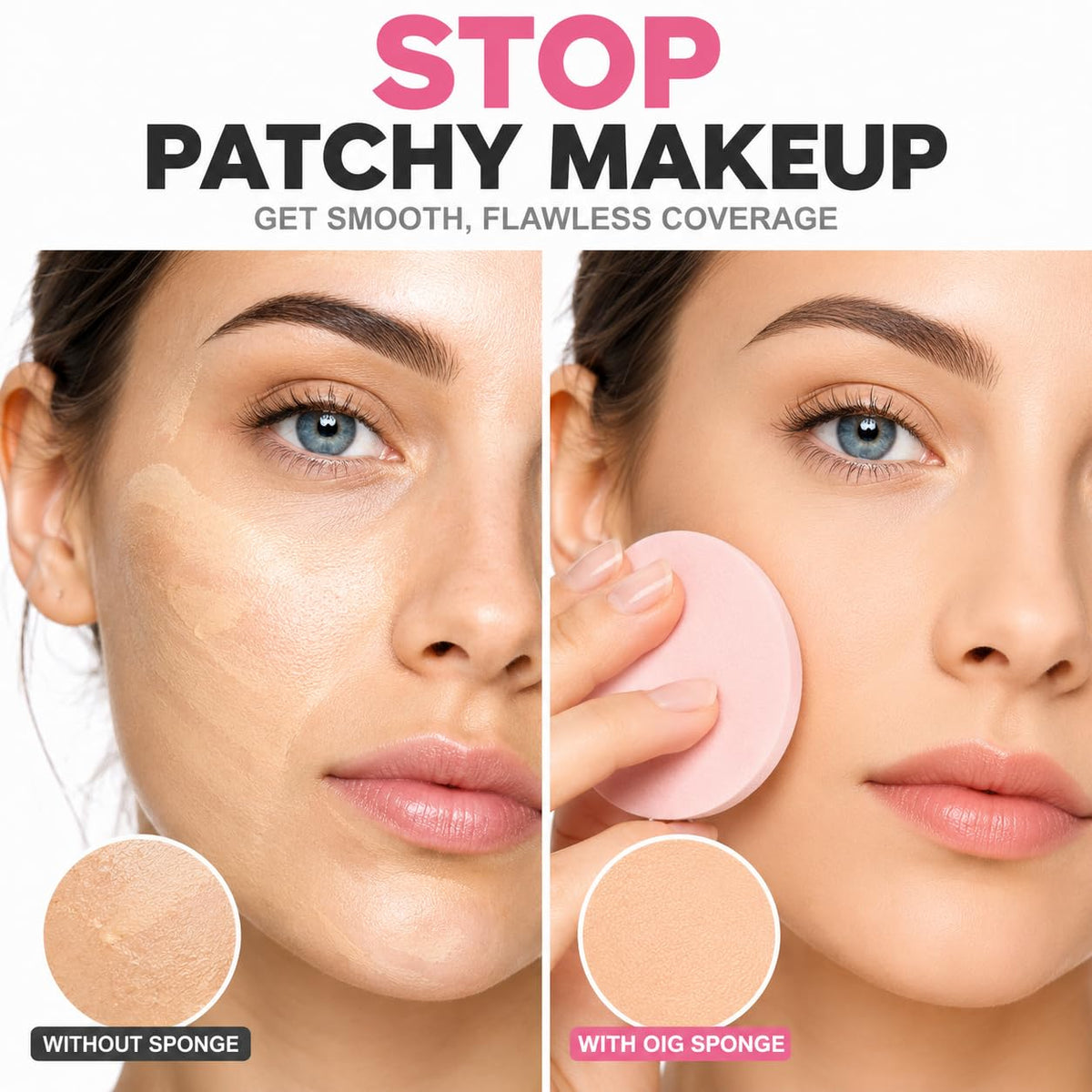 12-Pack Beauty Blender Makeup Sponges for Foundation I Latex-Free Beauty Blender Sponges I Face Sponge Makeup Blenders I Make Up Sponges for Foundation I Foundation Puffs Makeup Essentials for Women