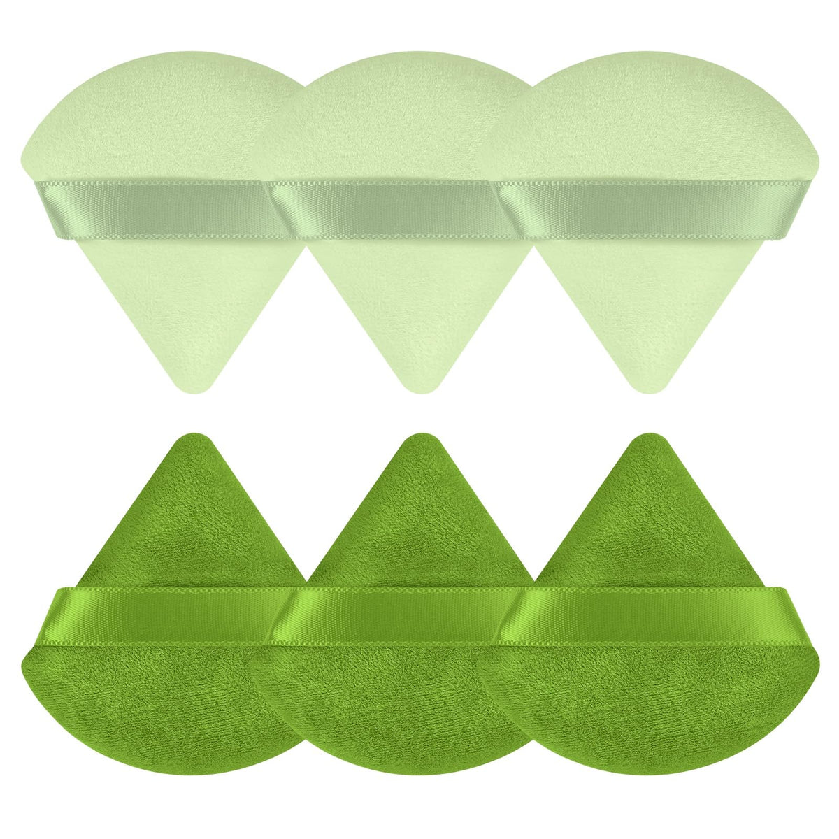 Pimoys Powder Puffs, 6 Pack Triangle Velour Face Sponges for Powder