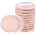 12 Pieces Round Velour Face Makeup Powder Pad, Powder Pads, 2.36 Inch Setting Makeup Puff, Soft Face Compact Powder-Pad with Ribbon, Puff Pads for Loose-Powder, Setting-Powder