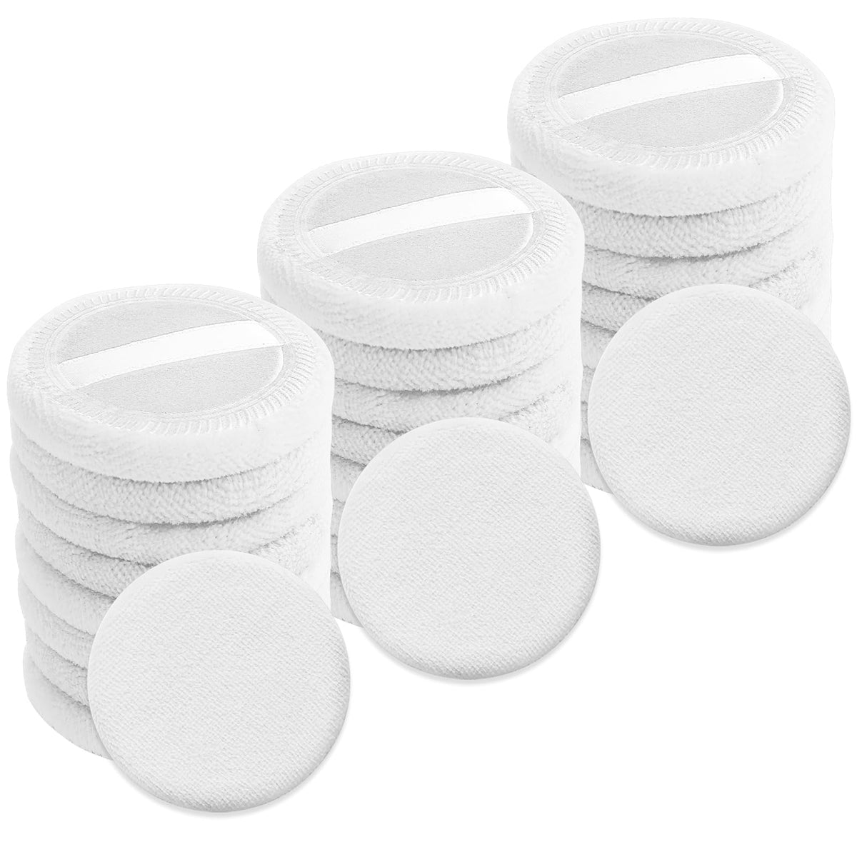 WLLHYF 12PCS Make Up Puffs Pink Cotton Cosmetic Puff Round Powder Make Up Puff for Makeup Face Powder Velour Puffs for Loose PowderWashable (pink)