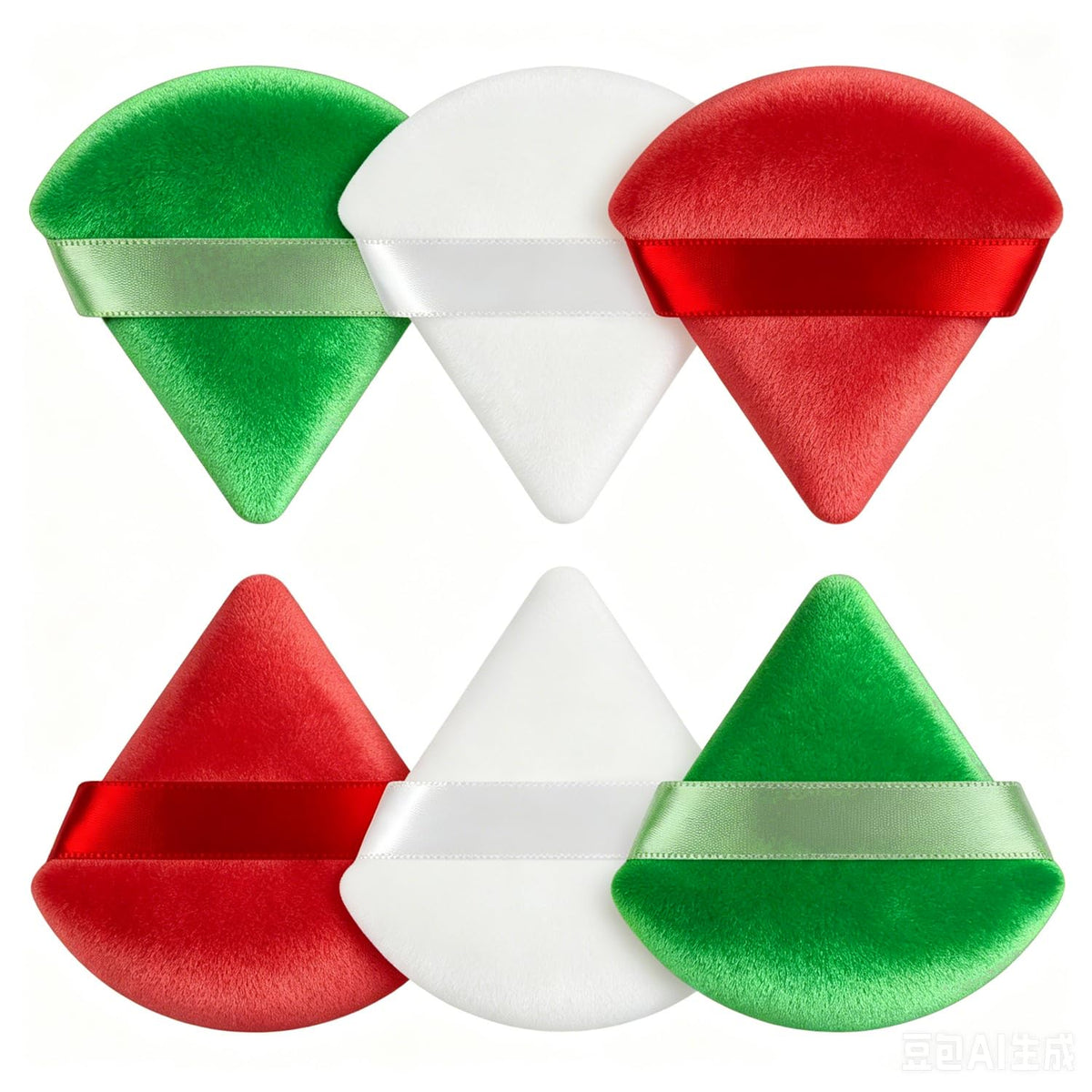 Pimoys 6 Pcs Powder Puff, Triangle and Round Makeup Puffs Makeup Sponge