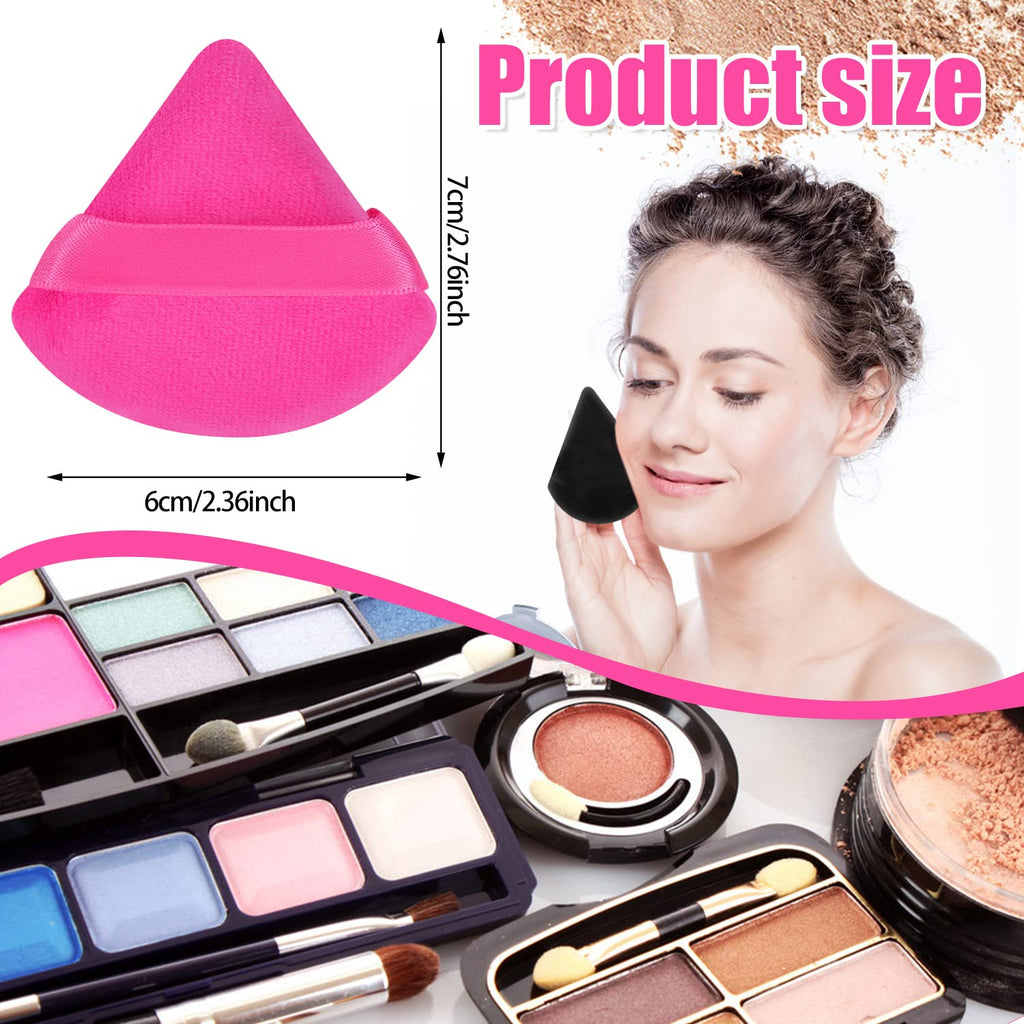 Pimoys 6 Pcs Powder Puff, Triangle and Round Makeup Puffs Makeup Sponge