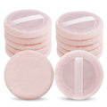 WLLHYF 12PCS Make Up Puffs Pink Cotton Cosmetic Puff Round Powder Make Up Puff for Makeup Face Powder Velour Puffs for Loose PowderWashable (pink)