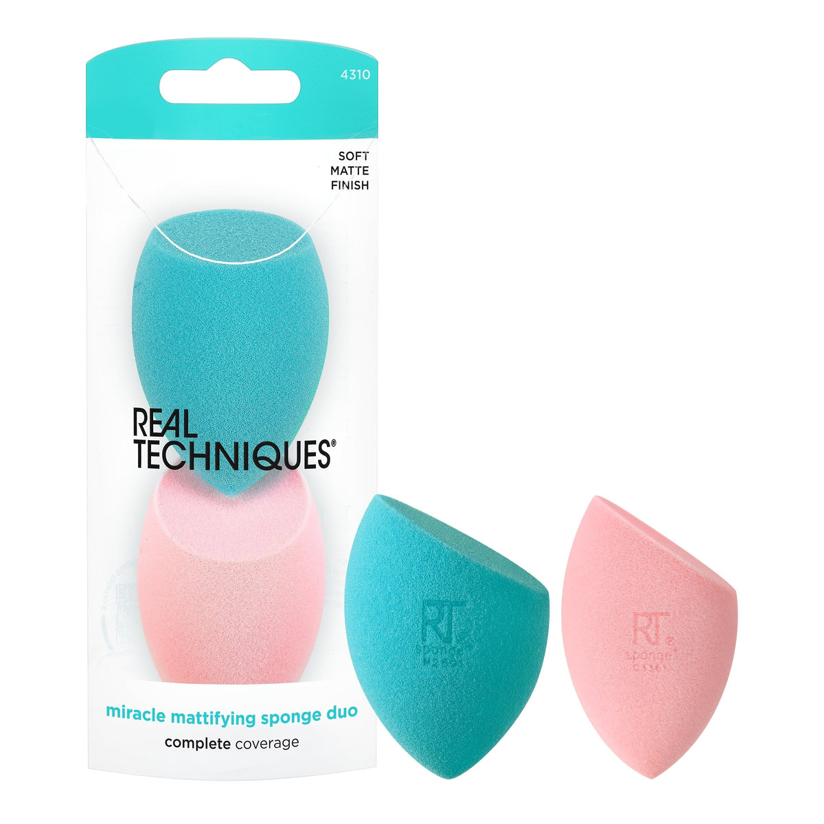Real Techniques Miracle Mattifying Makeup Sponge Duo for Foundation