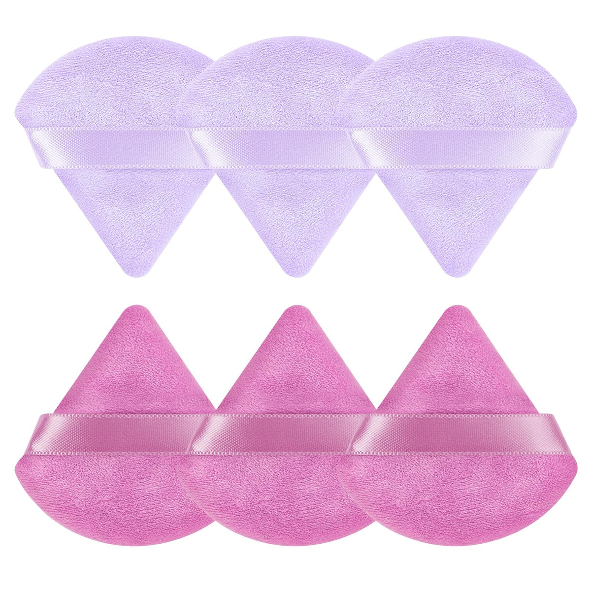 Pimoys 6 Pcs Powder Puffs, Triangle Makeup Sponge (Flesh)