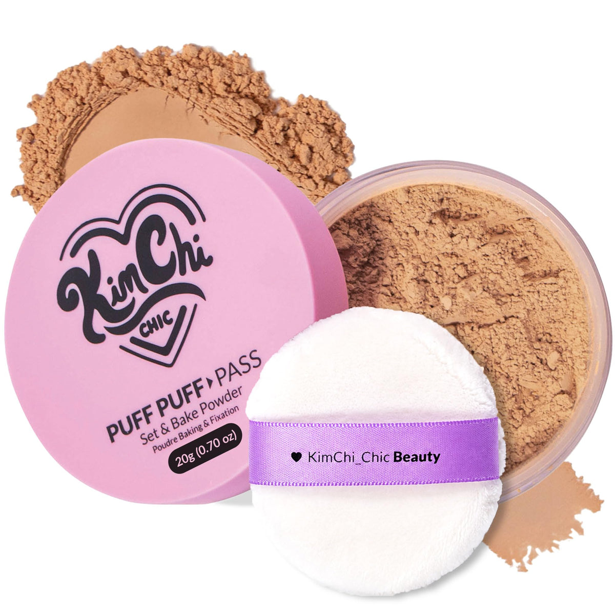 KimChiChic Beauty Puff Puff Pass Set & Bake Loose Setting Powder Makeup