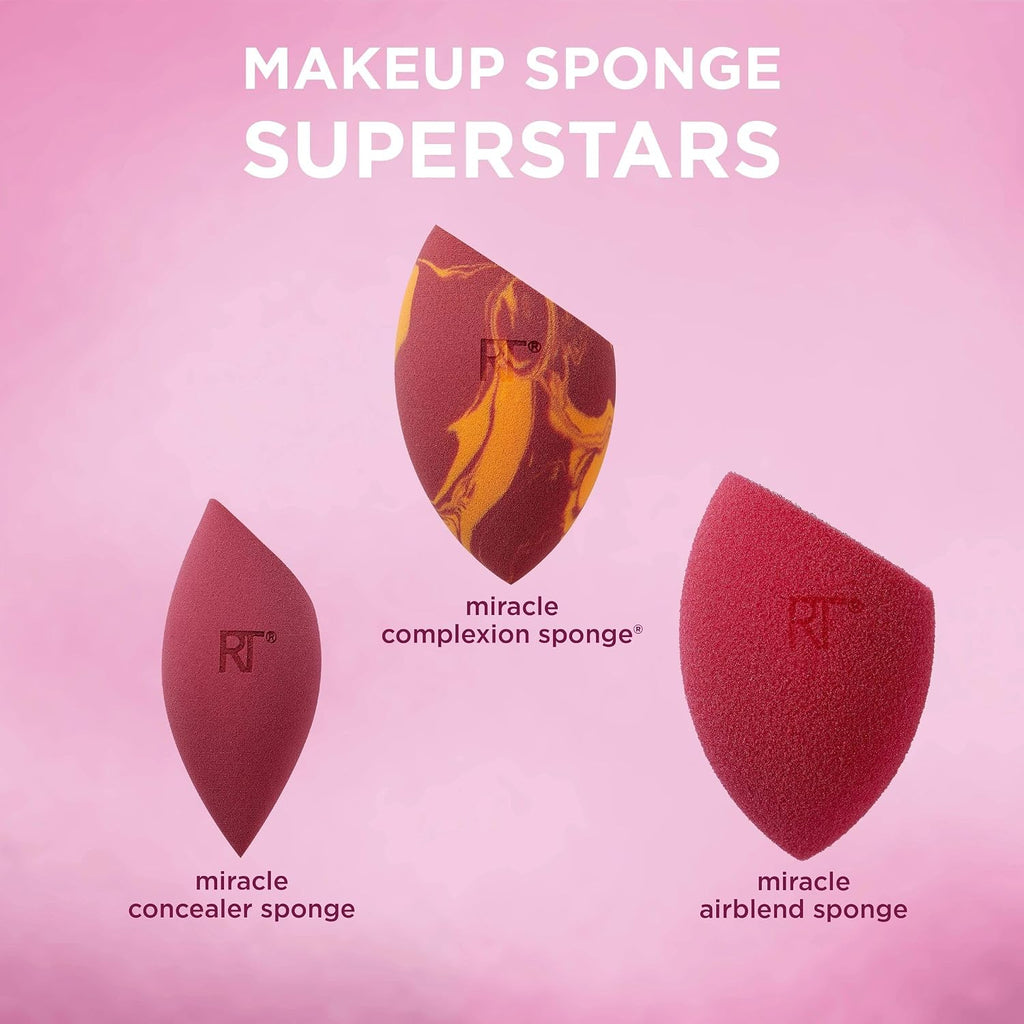 Real Techniques Makeup Sponge Superstars Gift Set, 3 Piece