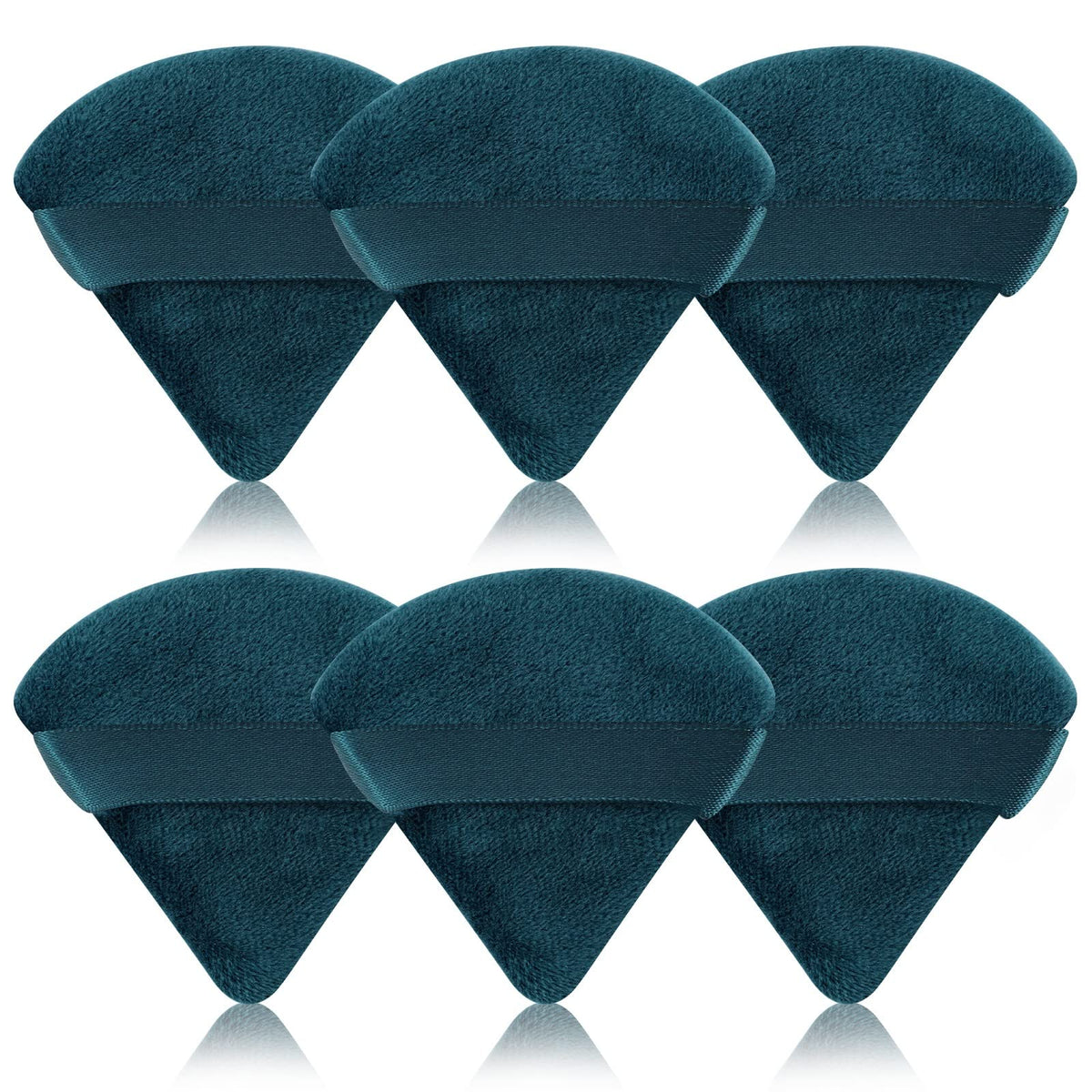Pimoys Powder Puffs, 6 Pack Triangle Makeup Puff, Black