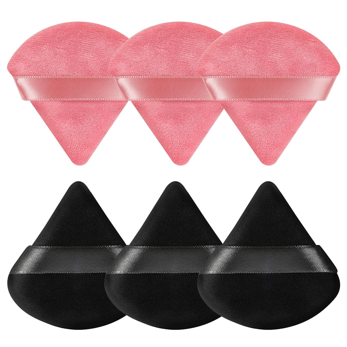 Pimoys 6 Pcs Powder Puffs, Triangle Makeup Sponge (Flesh)