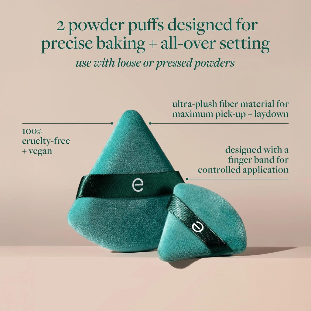 EcoTools Powder Puff Duo, Full-Size & Mini Powder Puff Set