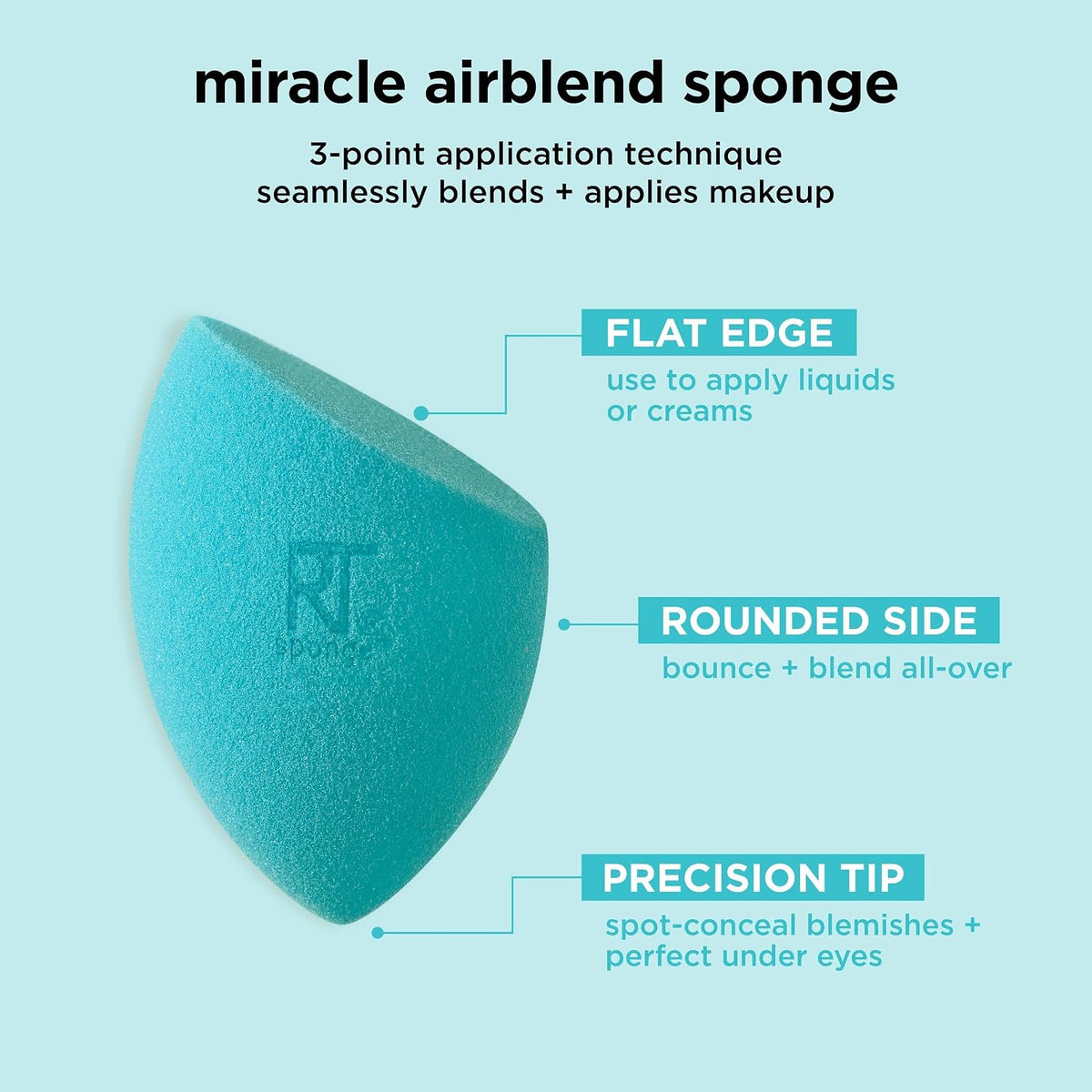 Real Techniques Miracle Mattifying Makeup Sponge Duo for Foundation