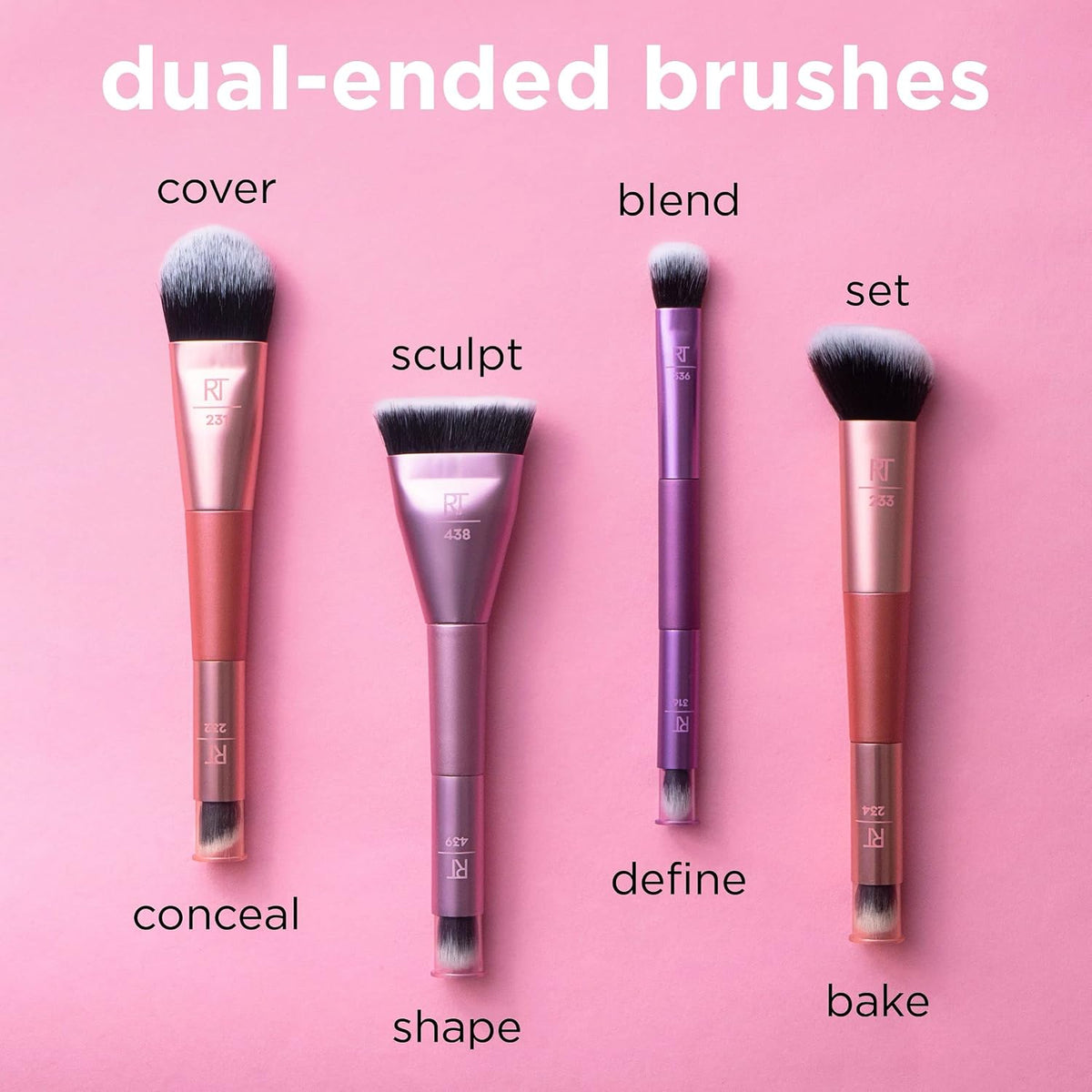 Real Techniques Cover & Conceal Dual Ended 2-in-1 Makeup Brush