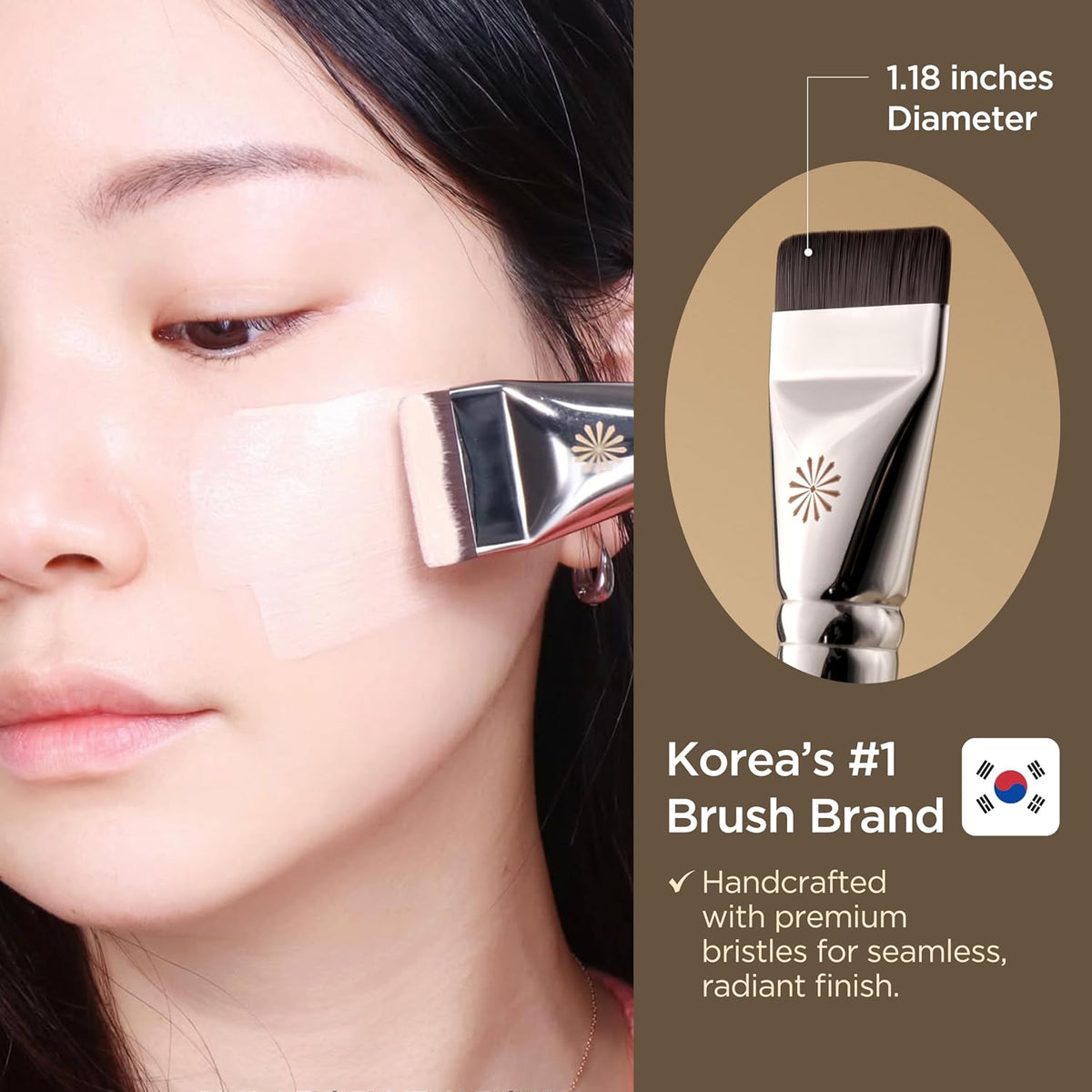 Piccasso FB11 Spatula Foundation Brush for Liquid Makeup, Cream Foundation