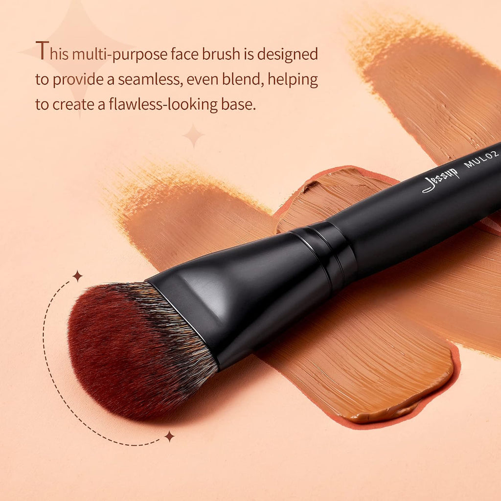 Jessup Foundation Brush for Liquid, Smooth Angled, Large Face Makeup Brush for Blending Liquid, Cream MUL02