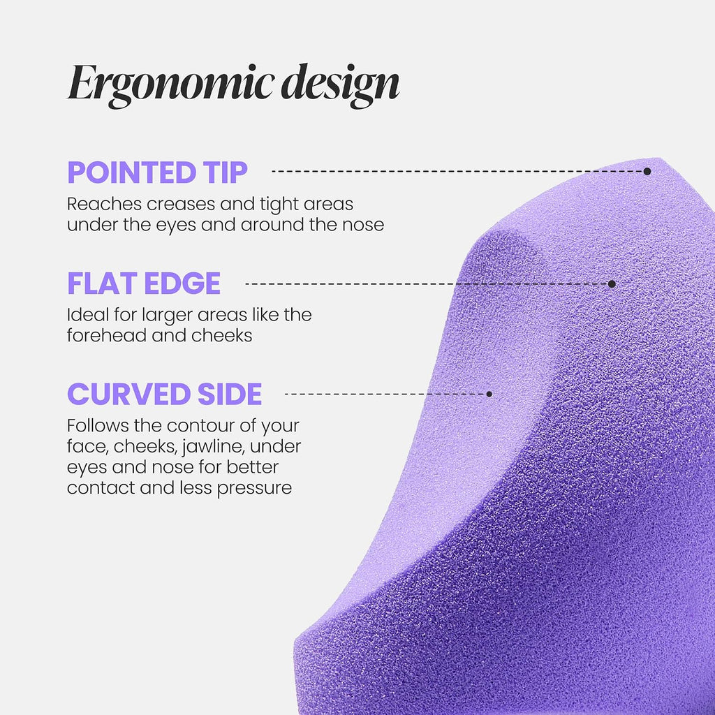 Wonderskin Makeup Sponge - Curve Blender For Foundation, Creams & Powders