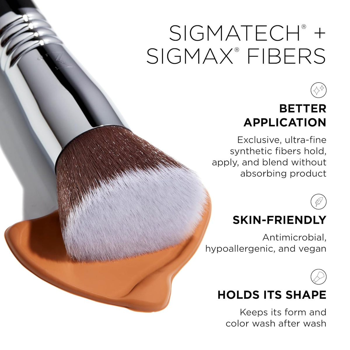 Sigma Beauty F80 Flat Kabuki™ Brush - Makeup Brush for Liquid and Cream