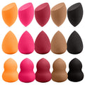 15 Pcs Multicolor Makeup Sponge Set, Latex-Free Soft Wet/Dry for Foundation