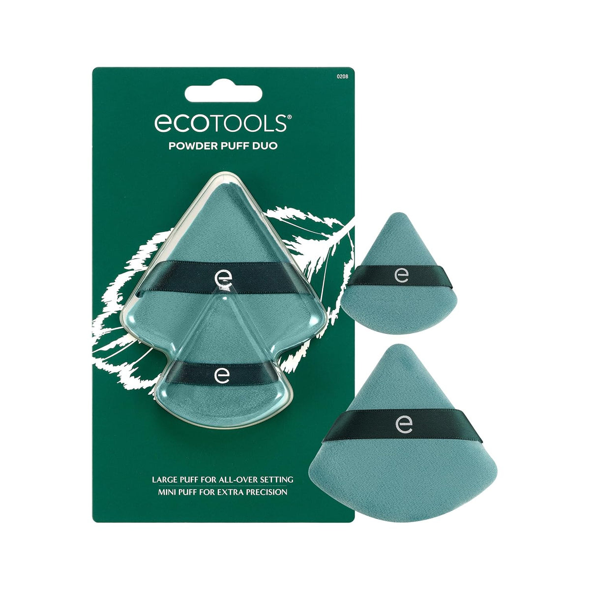 EcoTools Powder Puff Duo, Full-Size & Mini Powder Puff Set