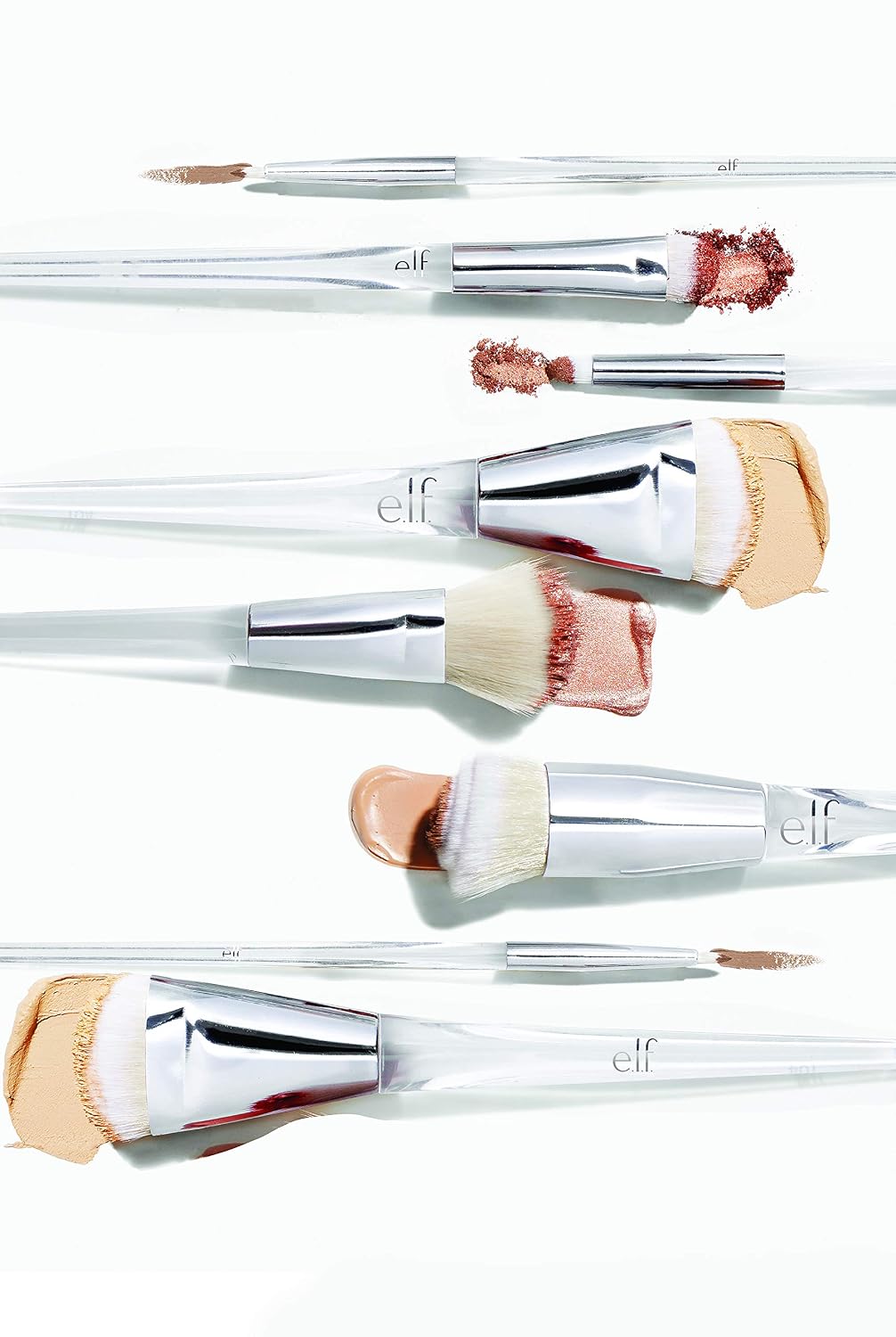 e.l.f. Precision Swirl Foundation Brush, Blends Liquid Foundation Smoothly Onto Skin, Triangular Handle For Ultimate Control, Vegan & Cruelty-Free