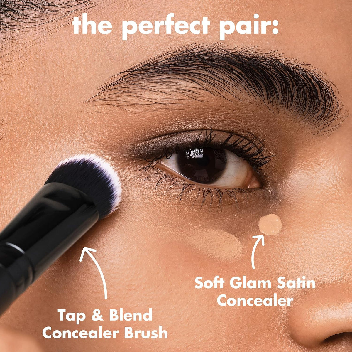 e.l.f. Tap & Blend Concealer Brush, Covers Blemishes & Dark Spots For An Airbrushed Finish With A Precision Tip, Synthetic, Vegan, & Cruelty-Free