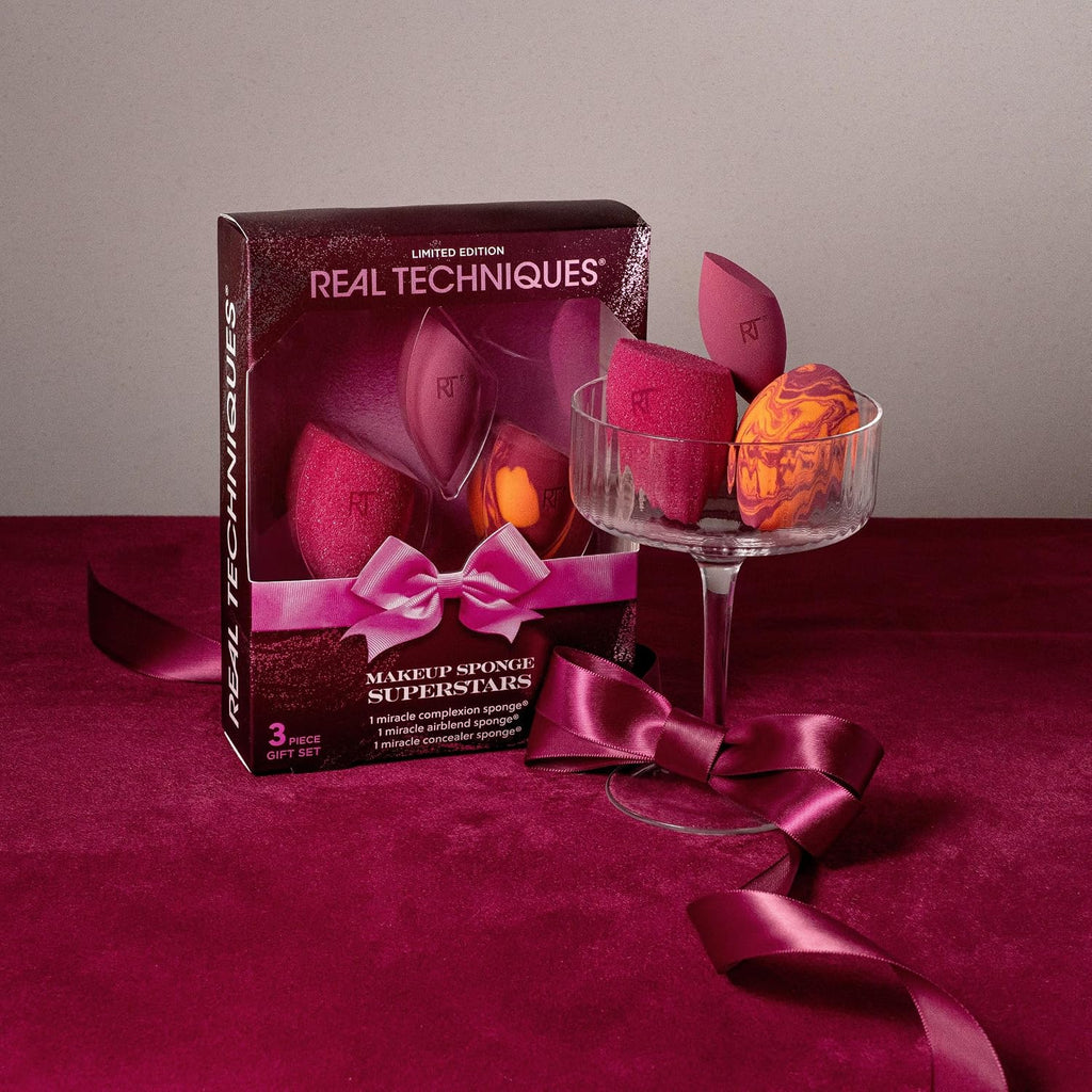 Real Techniques Makeup Sponge Superstars Gift Set, 3 Piece